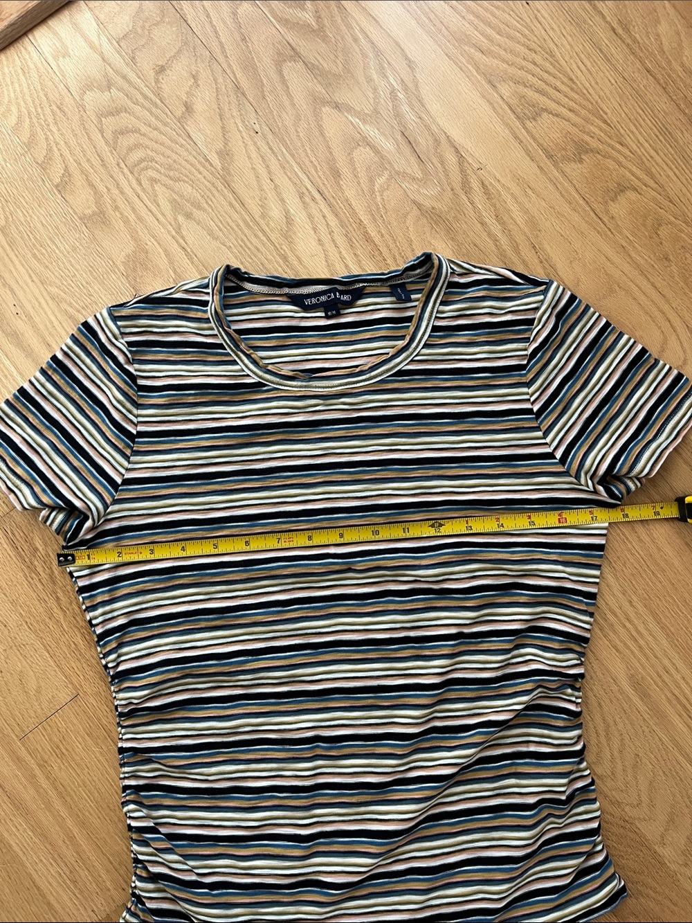 Veronica Beard Multi-Stripe Short Sleeve Tee - Picture 6 of 13